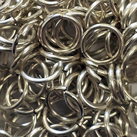 Enameled Copper - Silver - 18g - 50 Rings