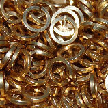 Square Brass 18g - 50 Rings