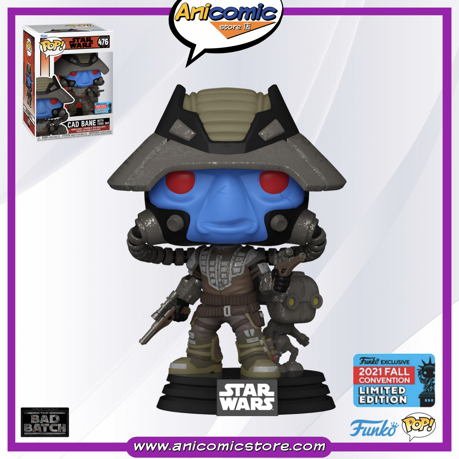 Funko Pop Cad Bane w/Todo 360 - Convention Limited Edition - The Bad Batch