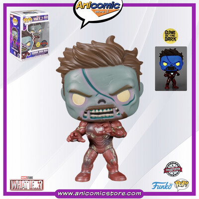 Funko Pop Zombie Iron Man - GITD - Special Edition - What If...?