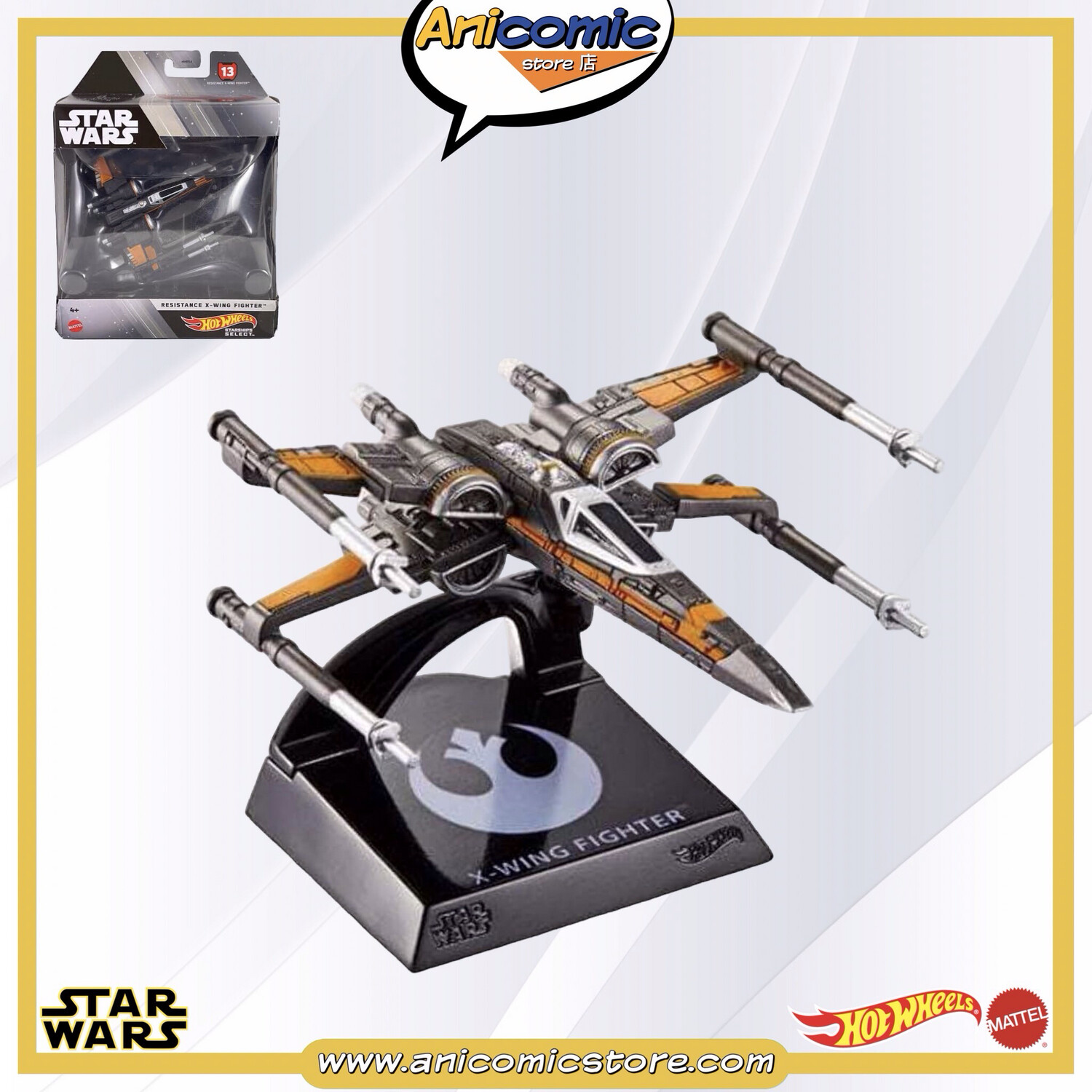 Neuf Hot Wheels Star Wars - Résistance X-Wing de Combat Starship ( Asst. CGW52