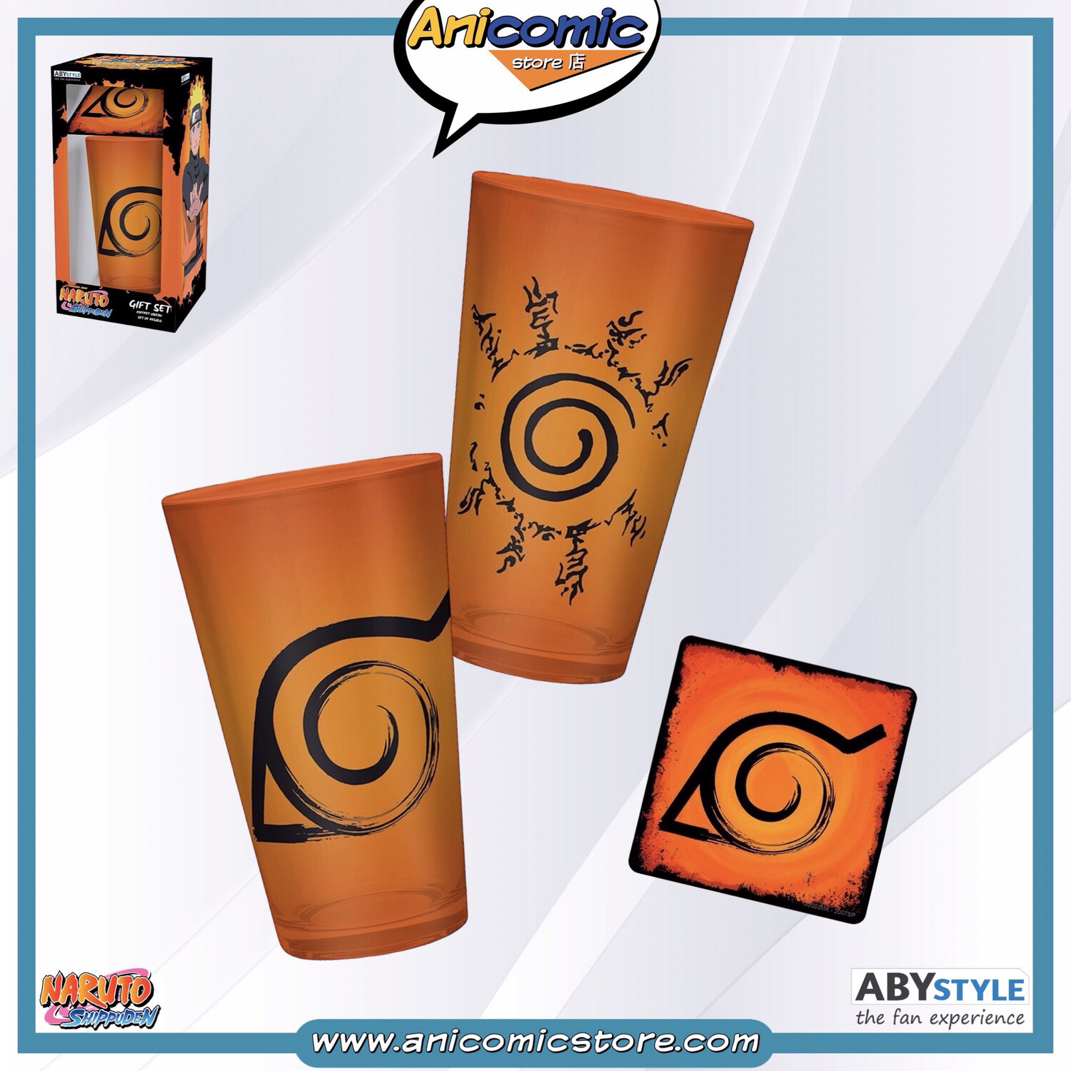 Set Vaso + Posavaso Naruto Shippuden