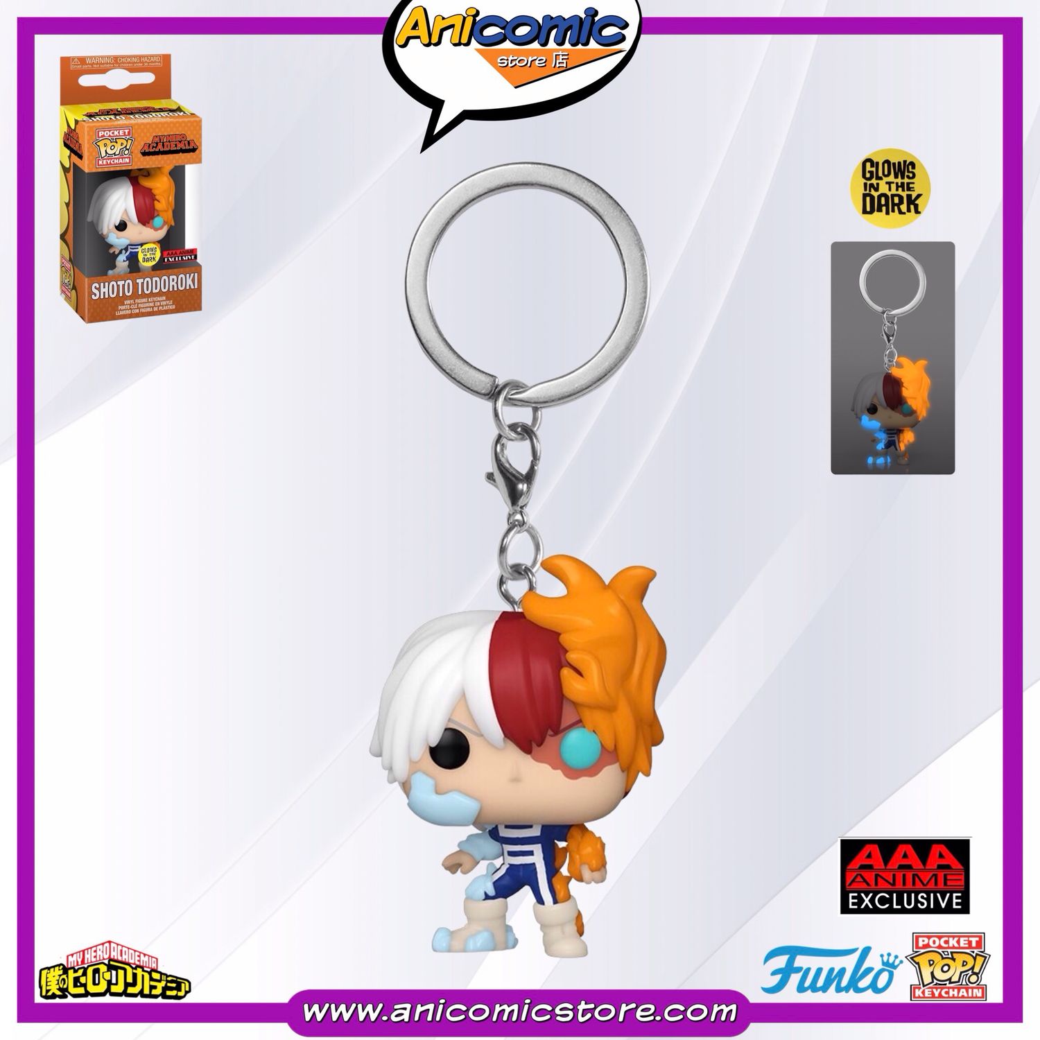 Funko Pop Keychain Todoroki - GITD - AAA Anime Exclusive