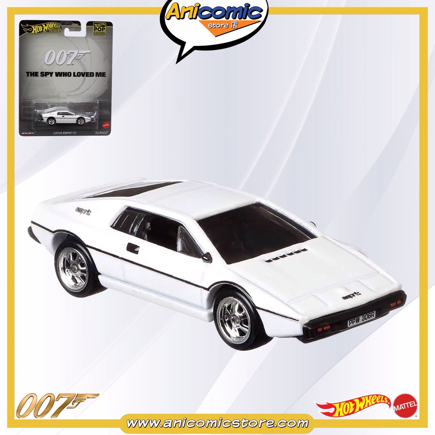 Hot Wheels Premium Lotus Esprit S1 - 007 The Spy Who Loved Me