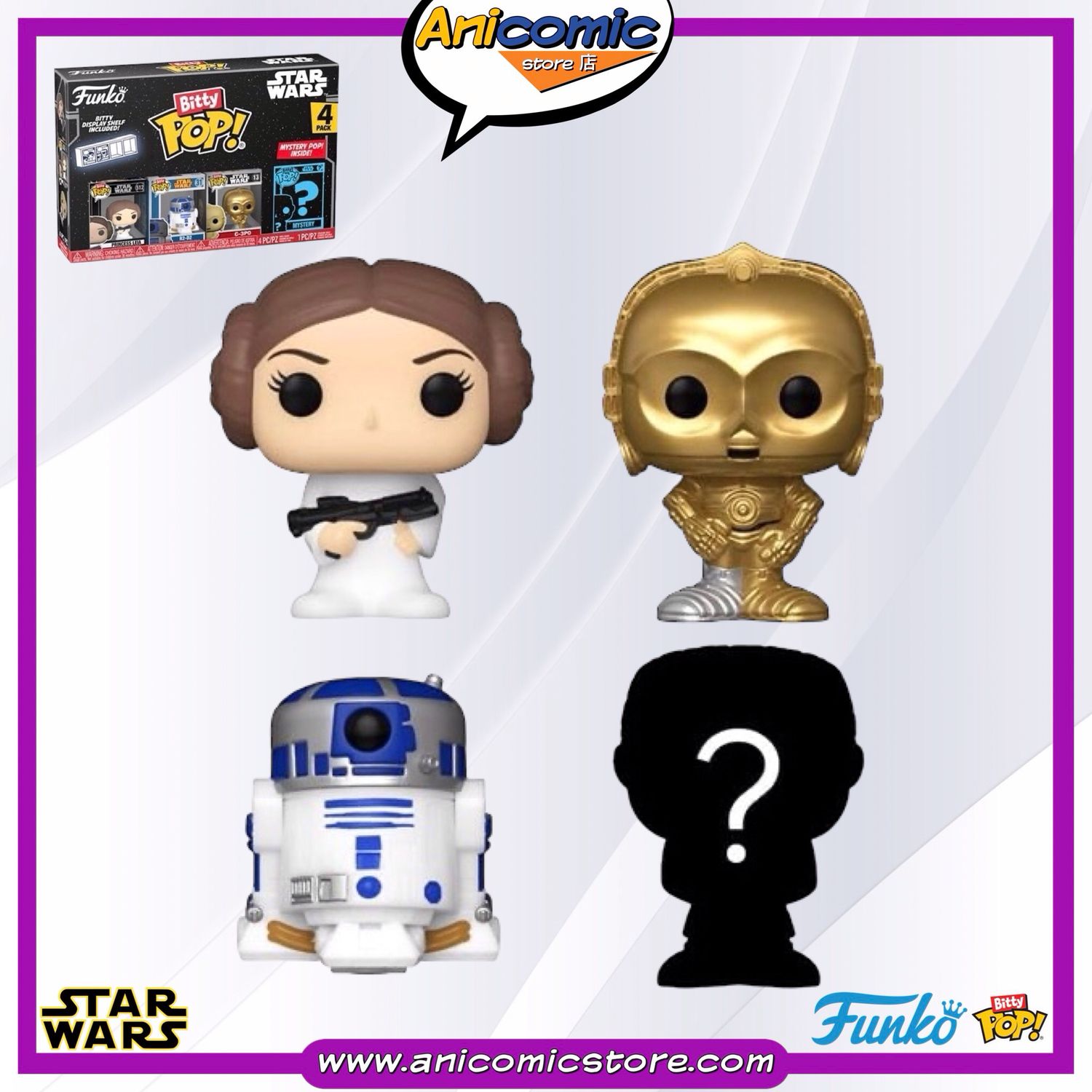 Funko Bitty Pop 4-Pack Princess Leia - EIV: A New Hope
