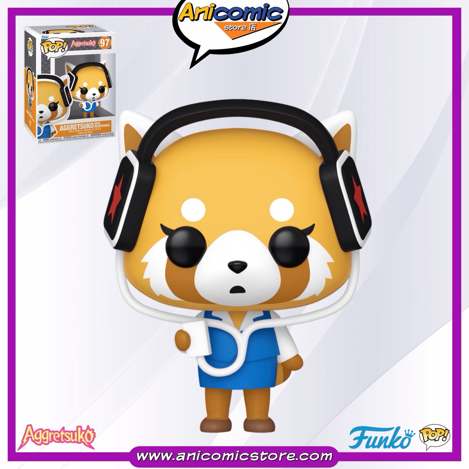 Funko Pop Aggretsuko with Headphones