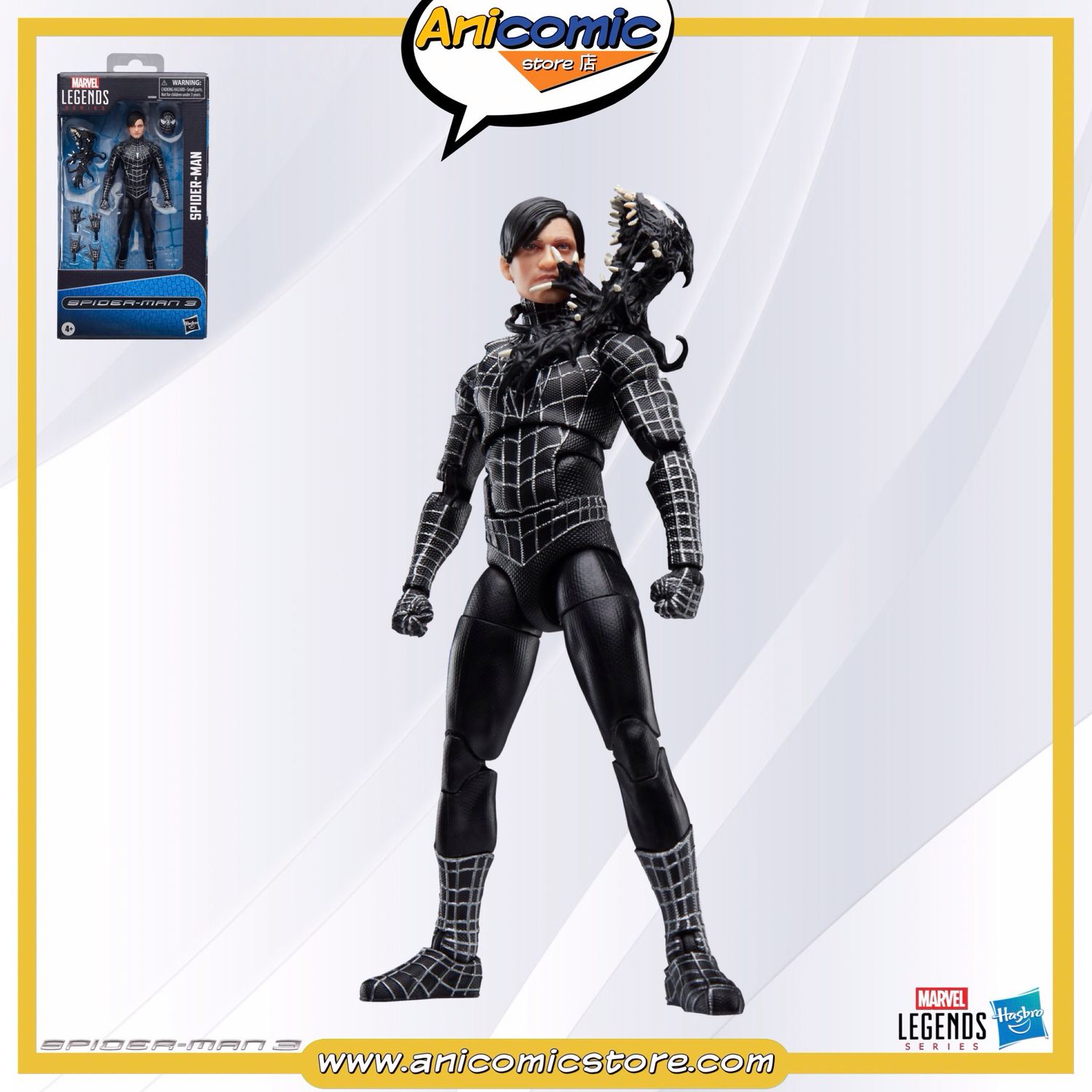Marvel Legends Friendly Neighborhood Spiderman Symbiote Suit - Spiderman 3