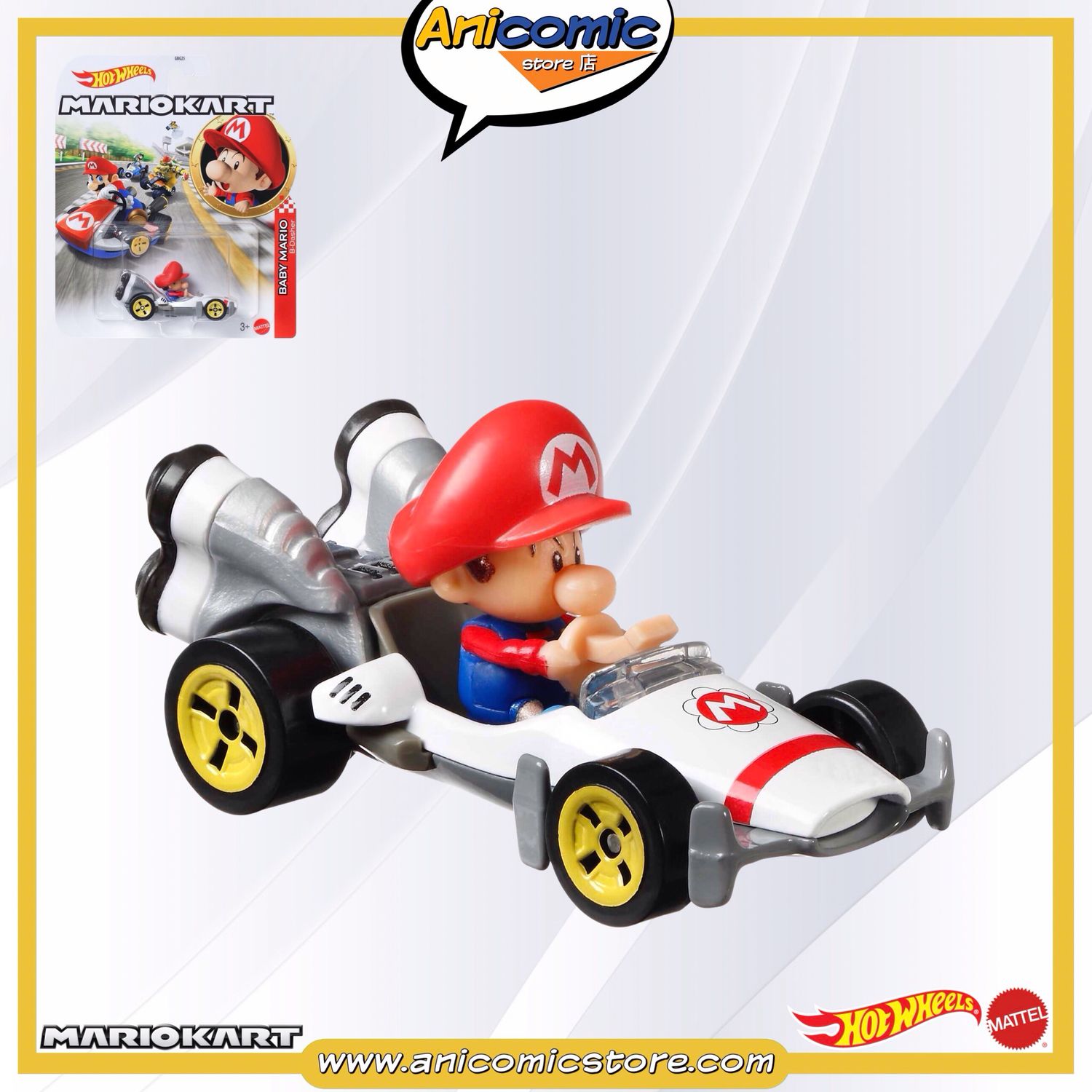 Hot Wheels Baby Mario B-Dasher - Mario Kart