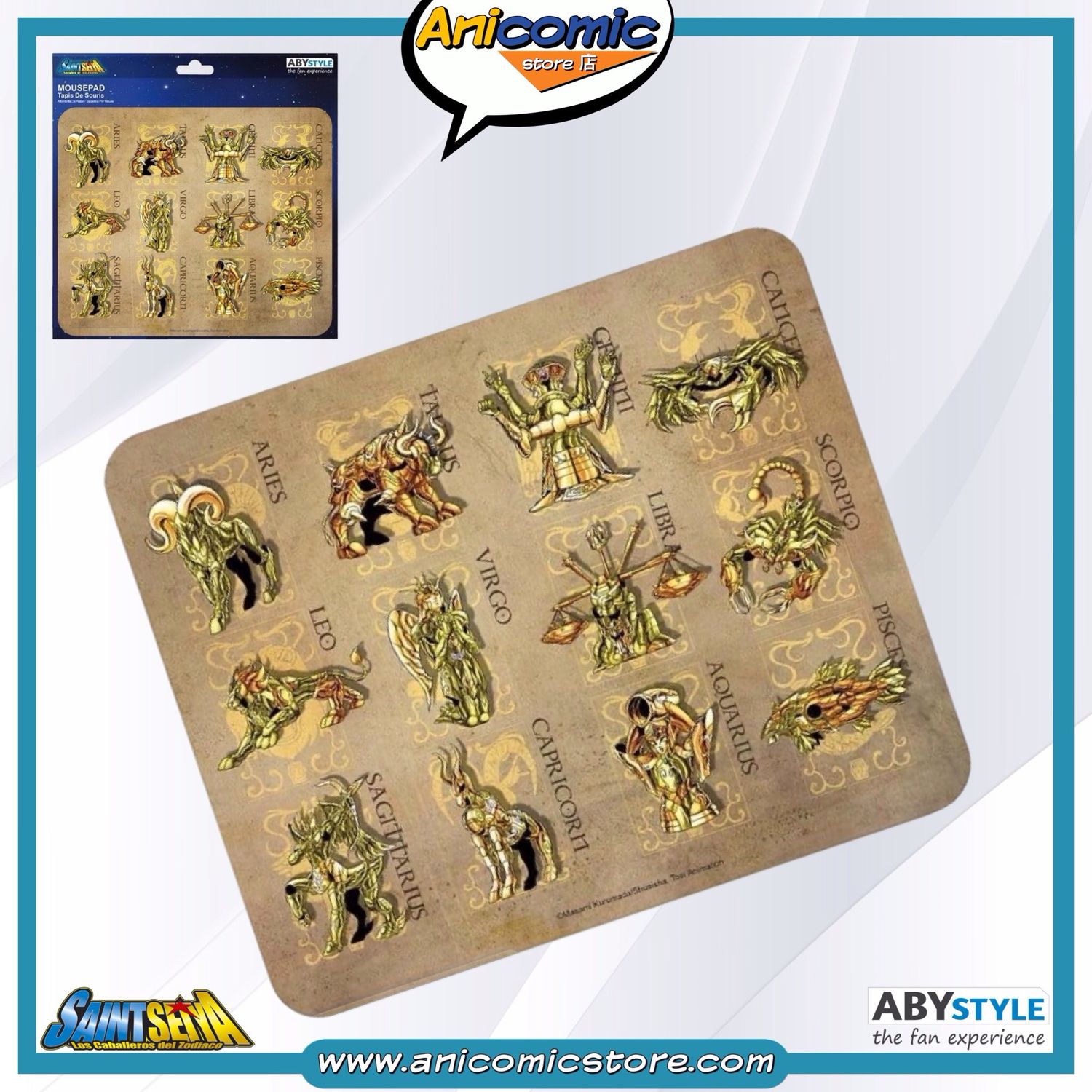 Mousepad Armaduras Doradas