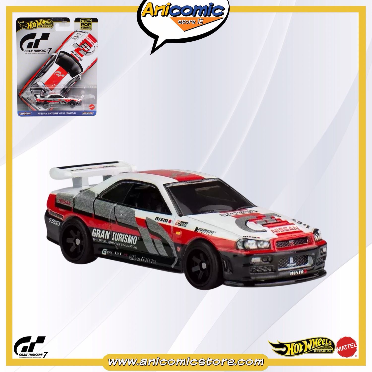 Hot Wheels Premium Nissan Skyline GTR (BNR34) - GT7