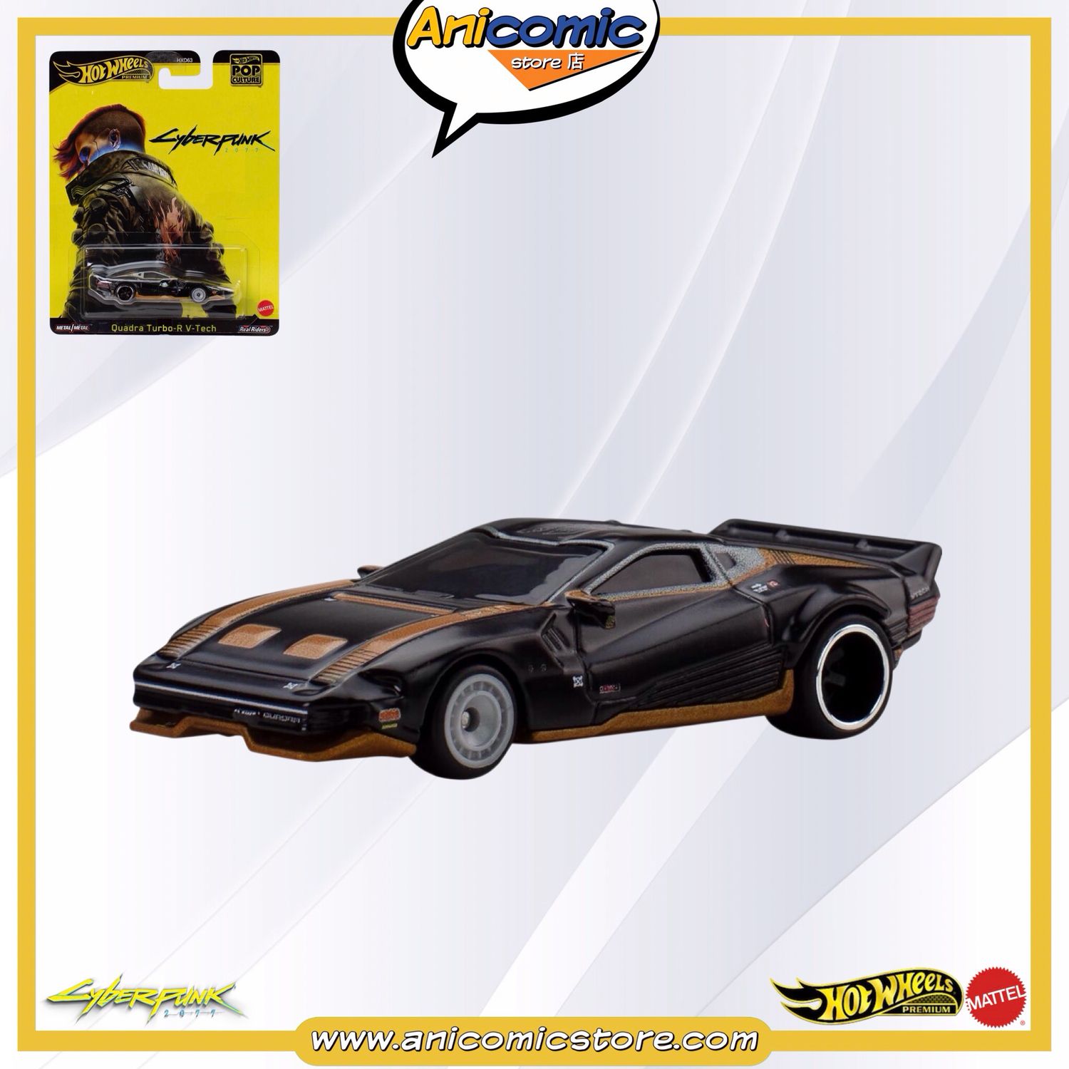 Hot Wheels Premium Quadra Turbo-R V-Tech