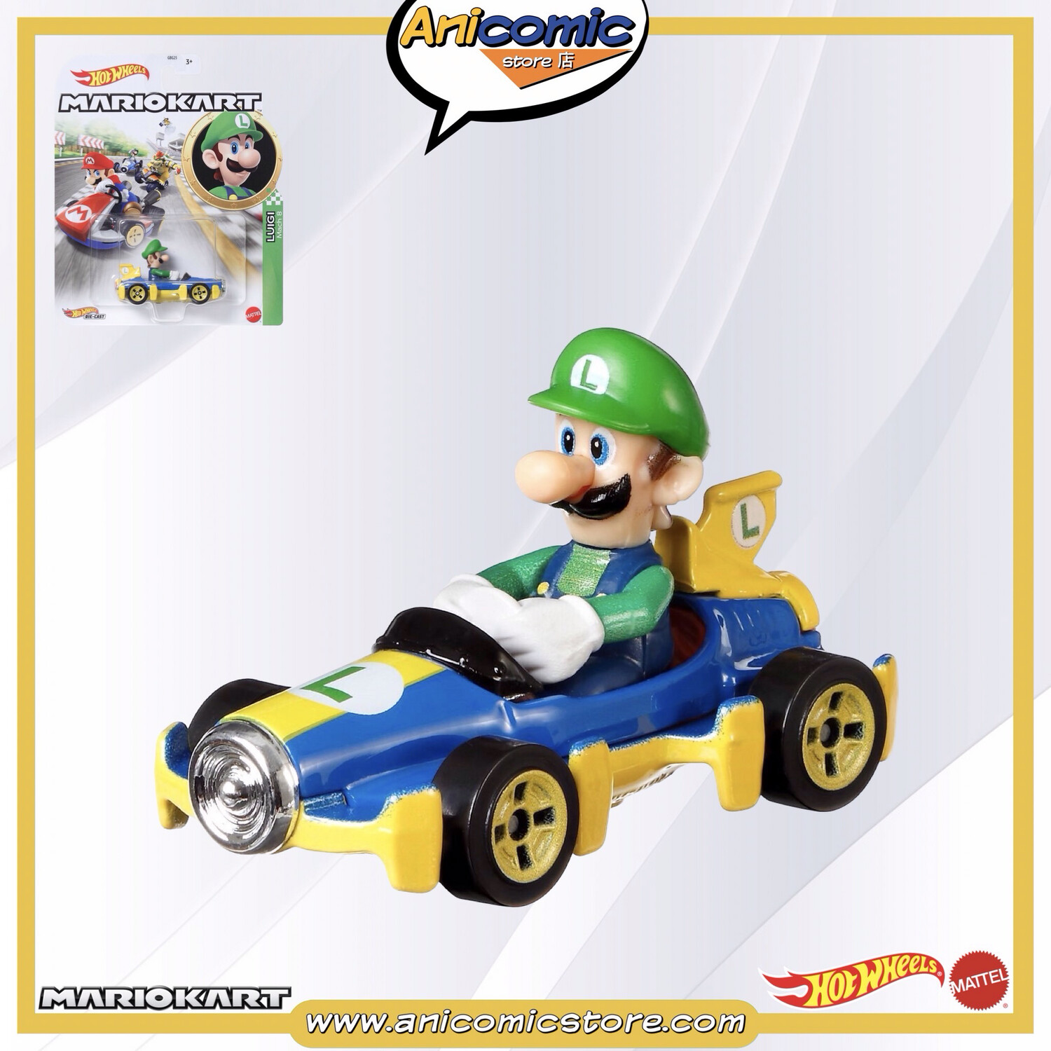 Hot Wheels Luigi Mach 8 - Mario Kart Hot Wheels Luigi Mach 8 - Mario Kart