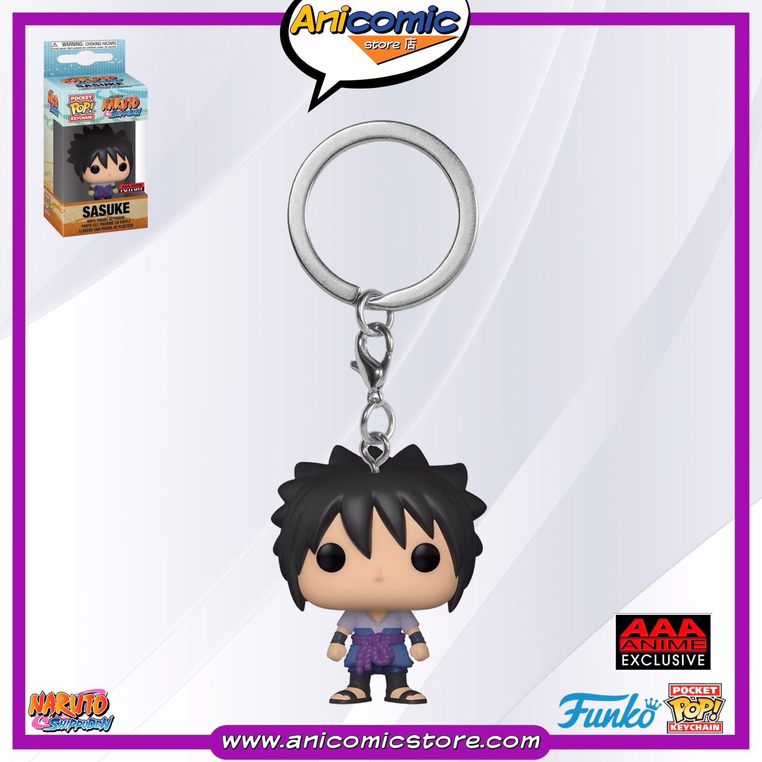 Funko Pop Keychain Sasuke Uchiha - AAA Anime Exclusive Funko Pop Keychain Sasuke Uchiha - AAA Anime Exclusive