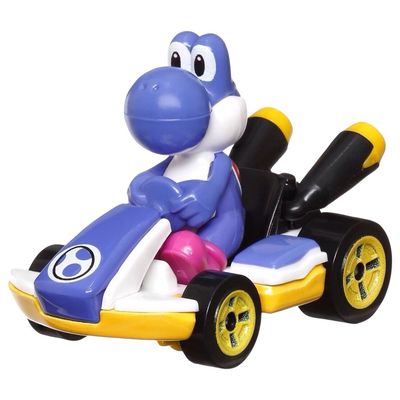 Hot Wheels Blue Yoshi Standard Cart - Mario Kart