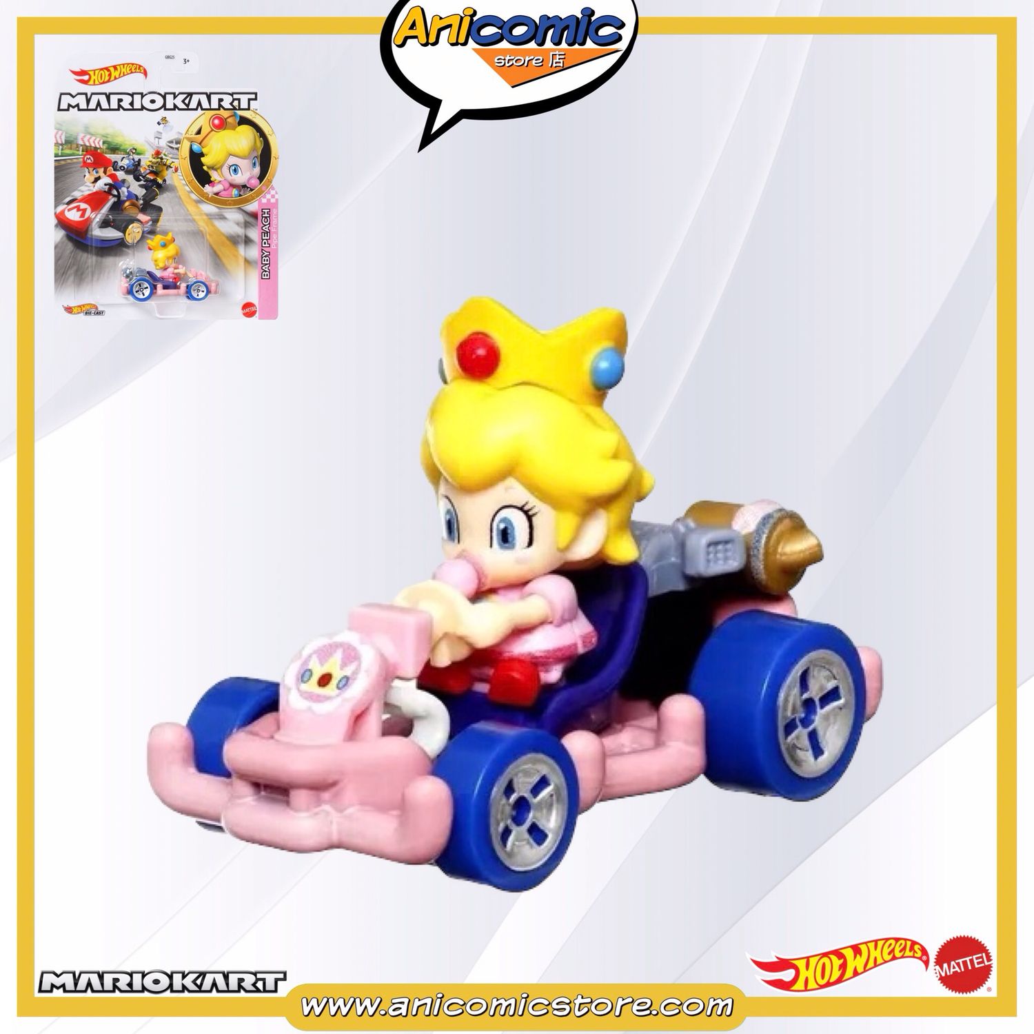 Hot Wheels Baby Peach Pipe Frame - Mario Kart Hot Wheels Baby Peach Pipe Frame - Mario Kart