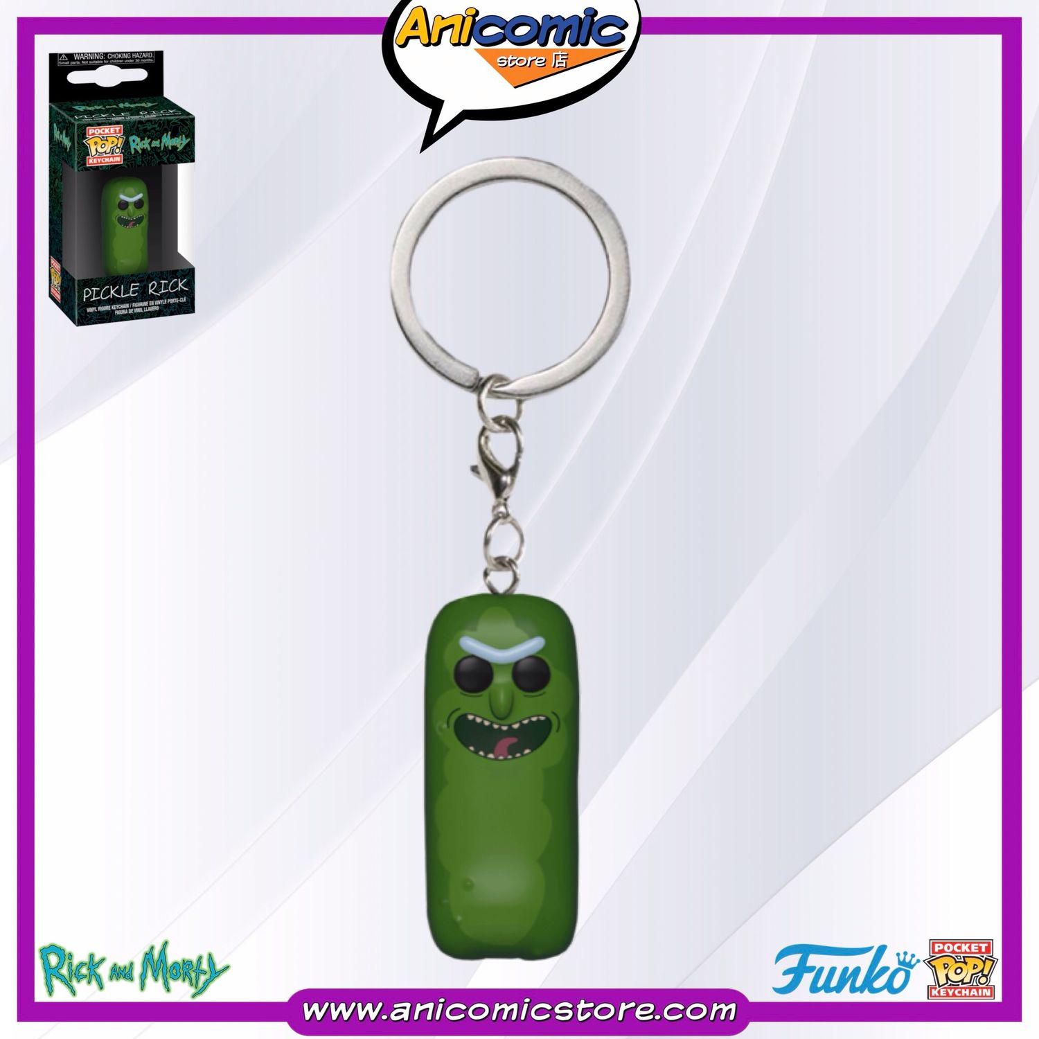Funko Pop Keychain Pickle Rick