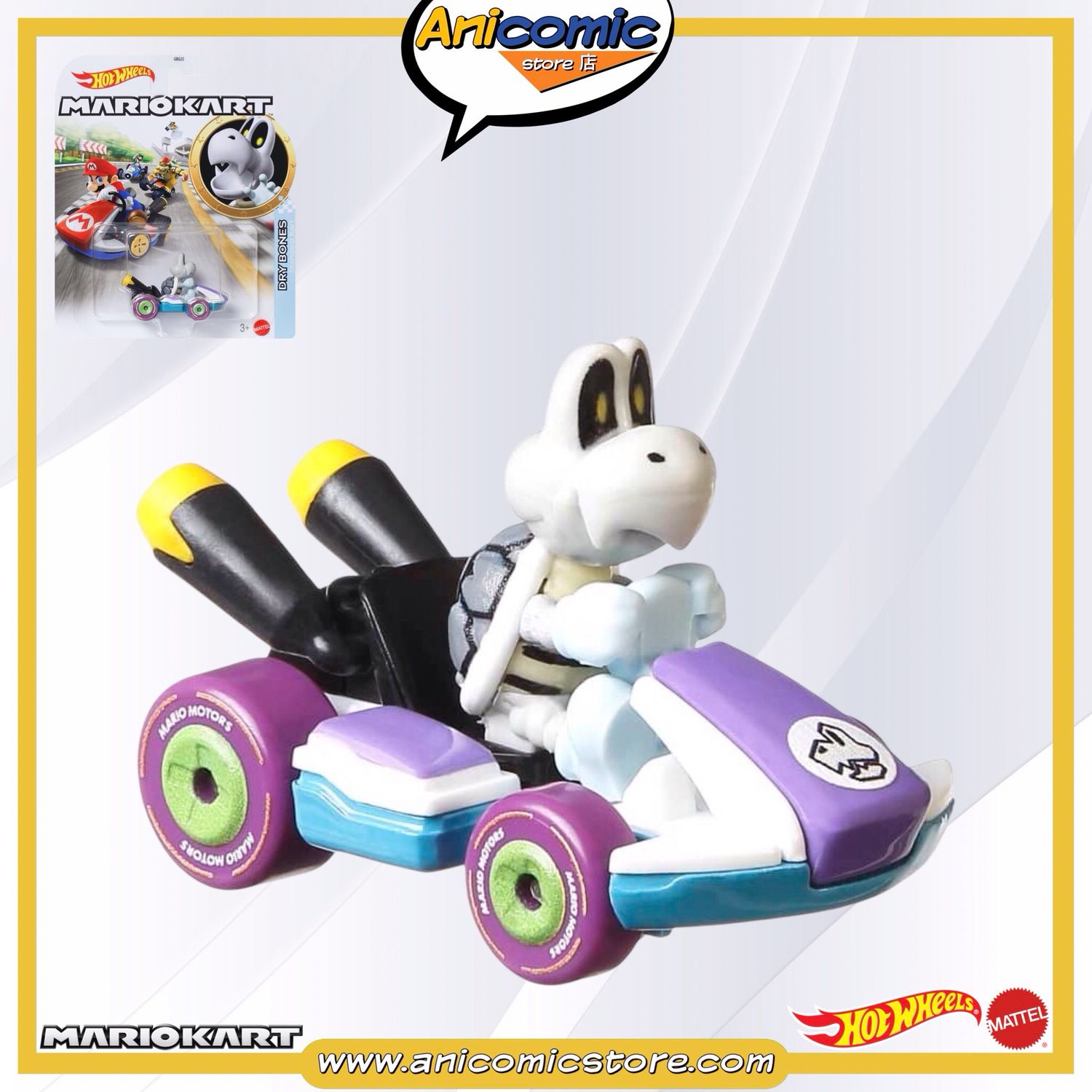 Hot Wheels Dry Bones Standard Kart - Mario Kart Hot Wheels Dry Bones Standard Kart - Mario Kart