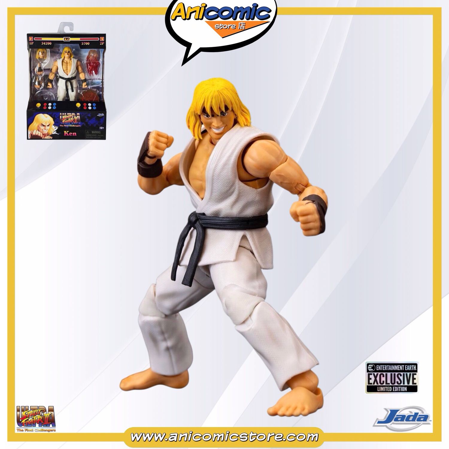 Jada Toys Ken Player 2 - Entertainment Earth Exclusive - Ultra Street Fighter II Jada Toys Ken Player 2 - Entertainment Earth Exclusive - Ultra Street Fighter II