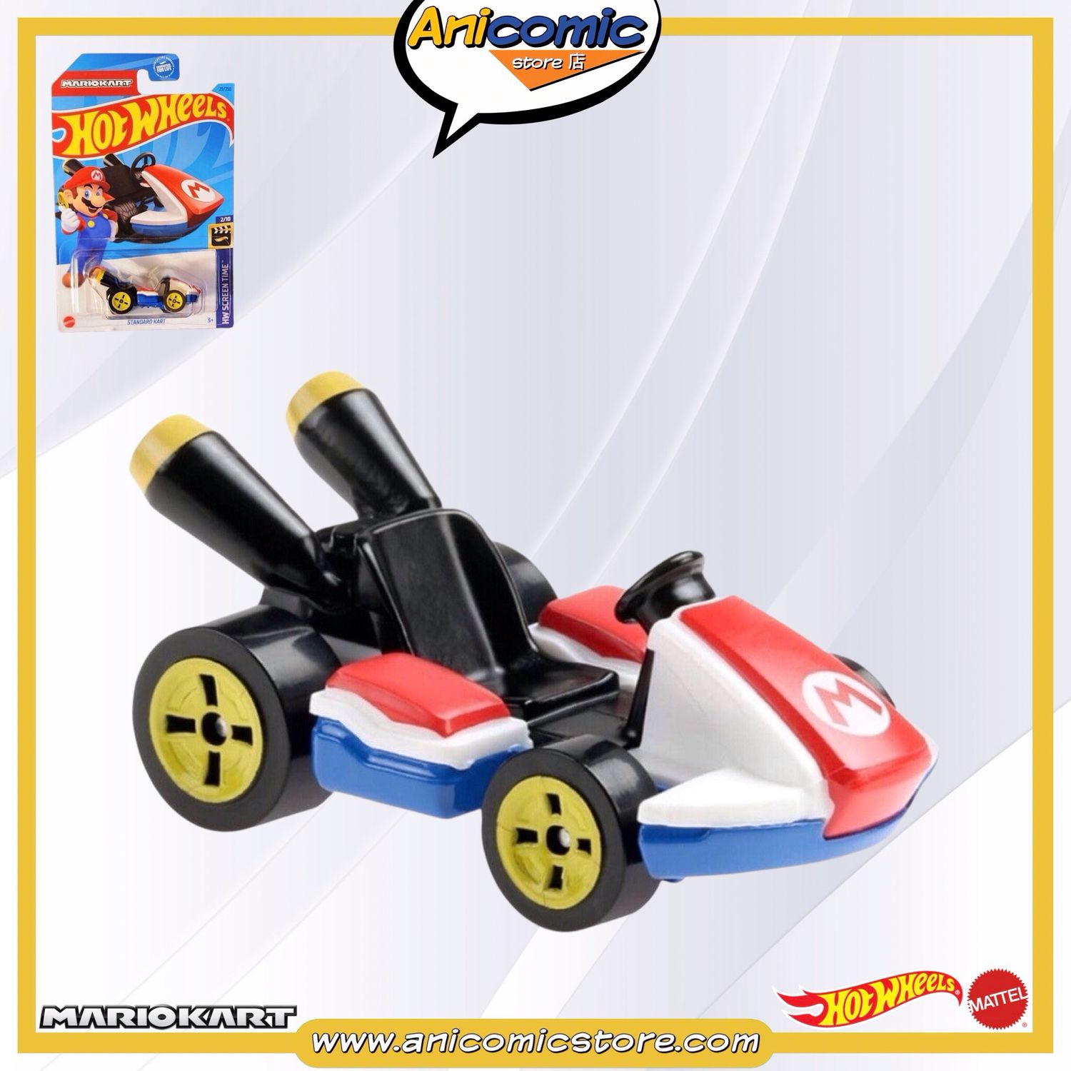 Hot Wheels Mario Standard Kart - Mario Kart Hot Wheels Mario Standard Kart - Mario Kart