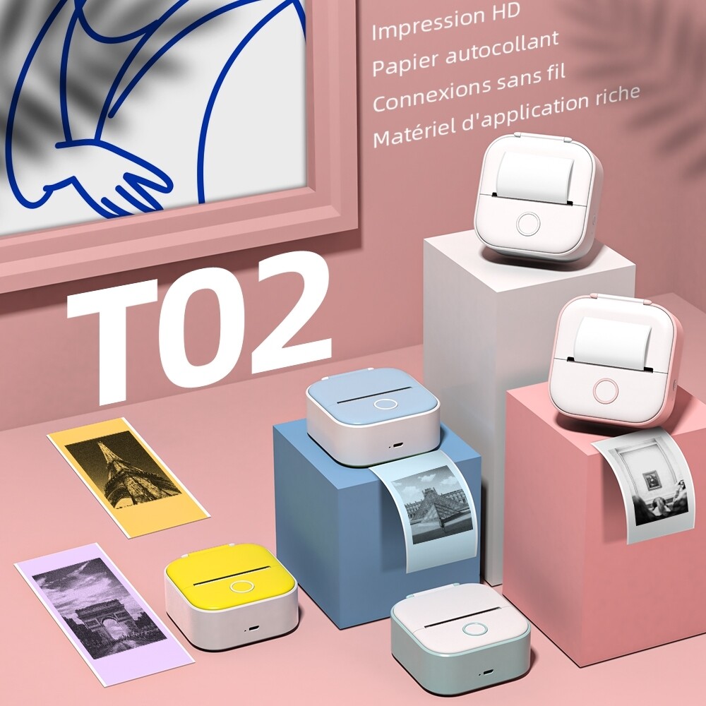 Loup blanc™ imprimante portable thermique t02