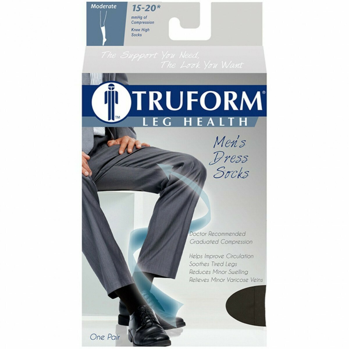 Compression Socks TRUFORM 15-20 mmHg Knee High
