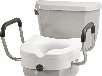 Raised Toilet Seat with Removable Arms Carex
