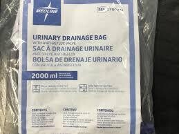 Urinary Drainage Bag. Medline, 2000ml