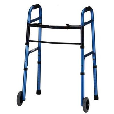 Walker Folding 5&quot; Wheels Blue