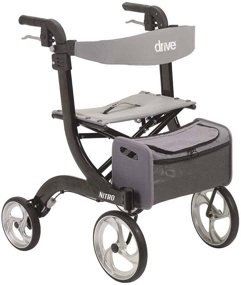 Rollator Drive Nitro, Red, Size: Regular