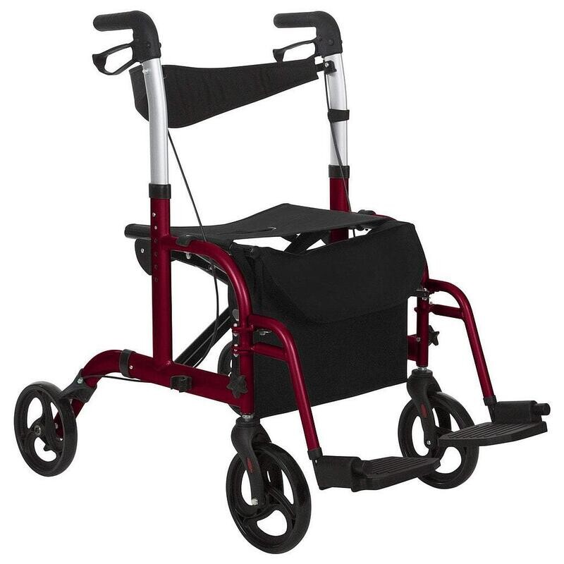 Rollator/Transport Chair, Black