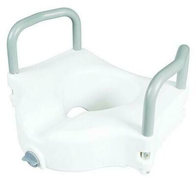 Raised Toilet Seat with Arms, 4.5" Carex