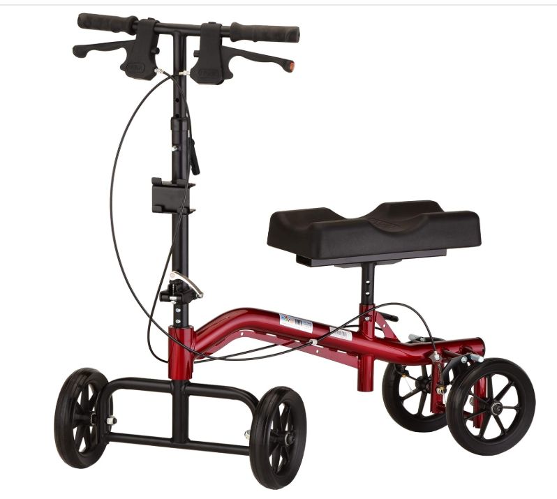 Turning Knee Walker RED, 400 lb Weight Capacity
