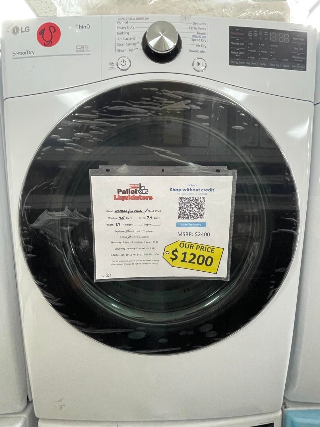 LG WM4000HWA / DLEX4000W Washer & Dryer Set