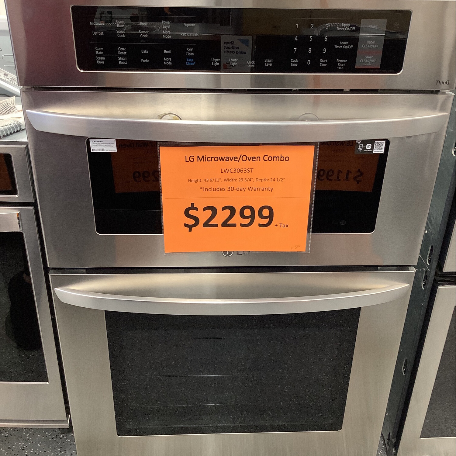 LG 1.7/4.7 cu. ft. Smart wi-fi Enabled Combination Double Wall Oven