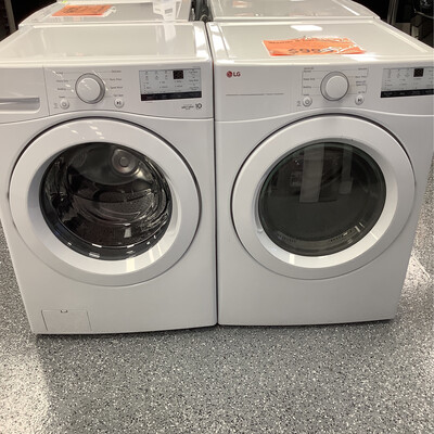 LG 4.5 cu. ft. Ultra Large Front Load Washer/7.4 cu. ft. Ultra Large Capacity Electric Dryer