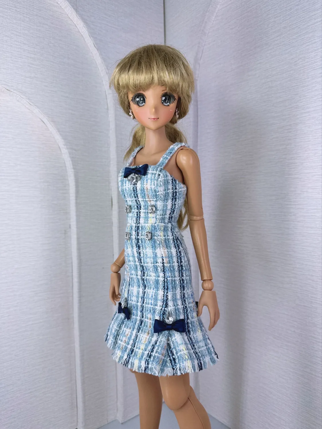 Smartdoll Strap Tweed Mini Dress MTO