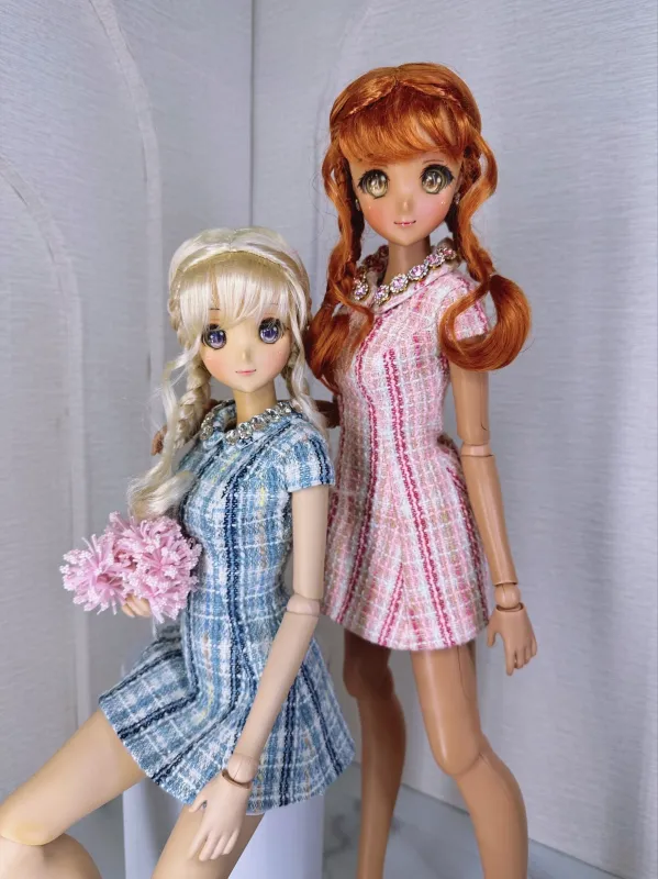 Smartdoll Tweed Embellished Collar Mini Dress MTO