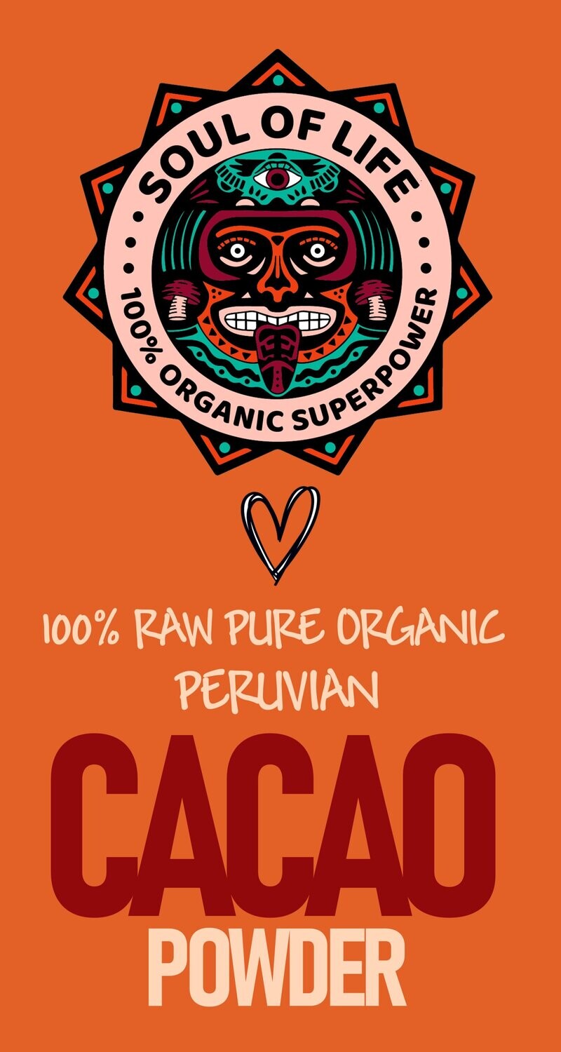 100% Raw Pure Organic Peruvian Cacao Powder
