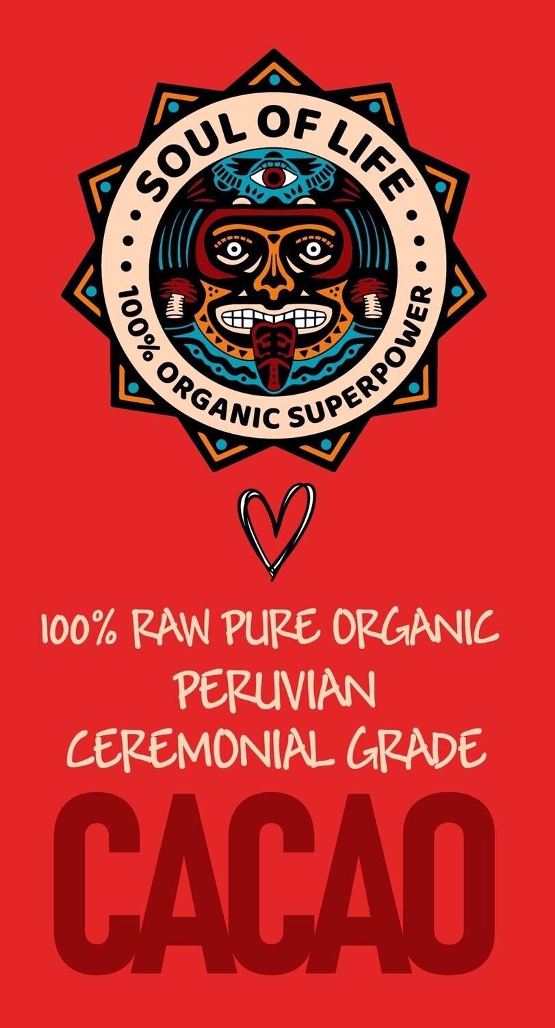 Raw Pure Organic Ceremonial Grade Peruvian Cacao Paste