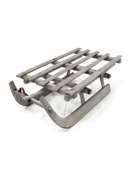 wooden toboggan