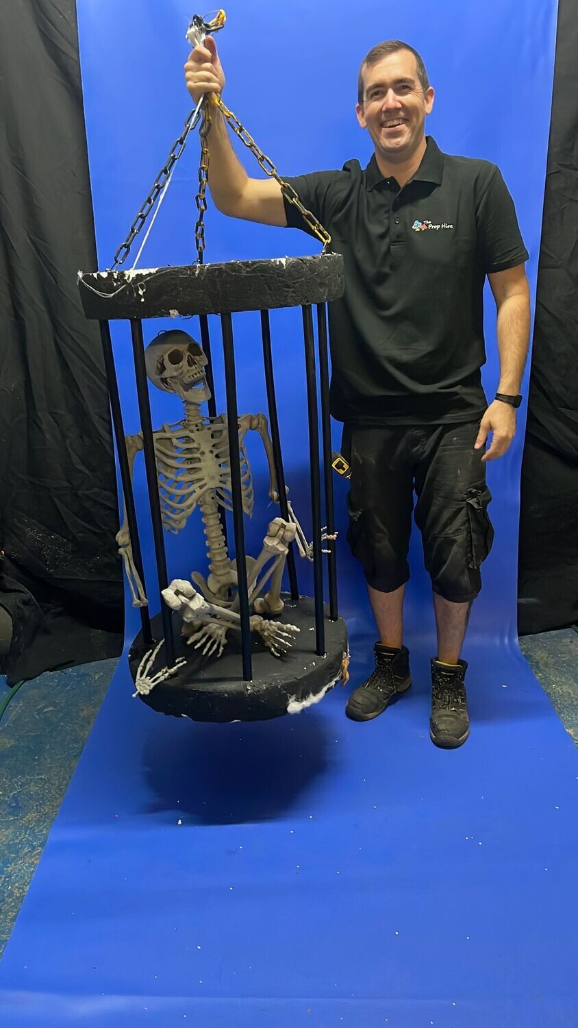Hanging Caged Skeleton