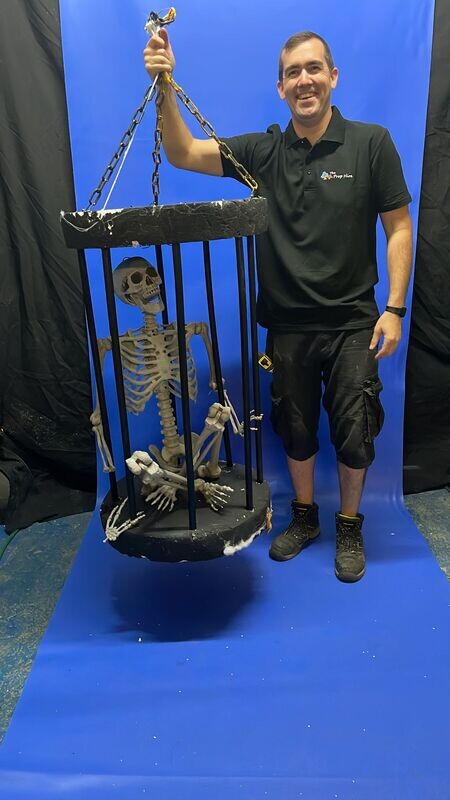 Hanging Caged Skeleton