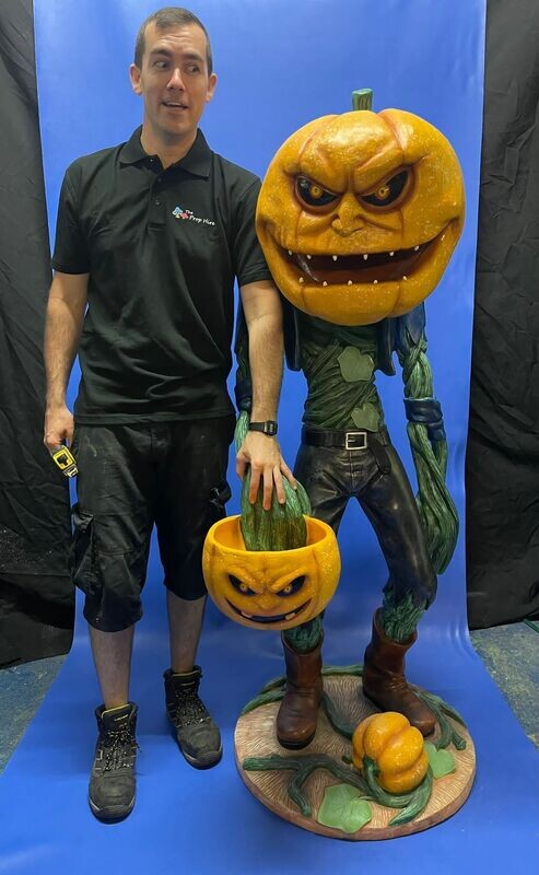 Pumpkin Man with Sweet Bowl