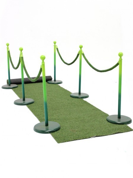 Rope and Pole Grass Walkway