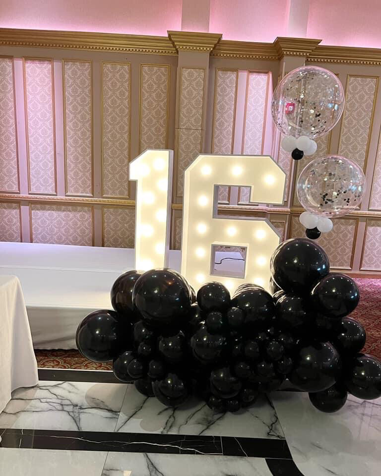 Balloons with Numbers Decoration