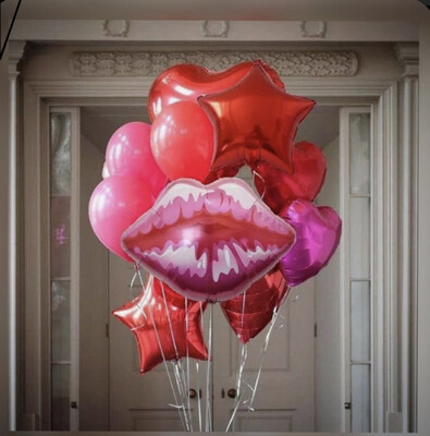 Bouquet of balloons with helium