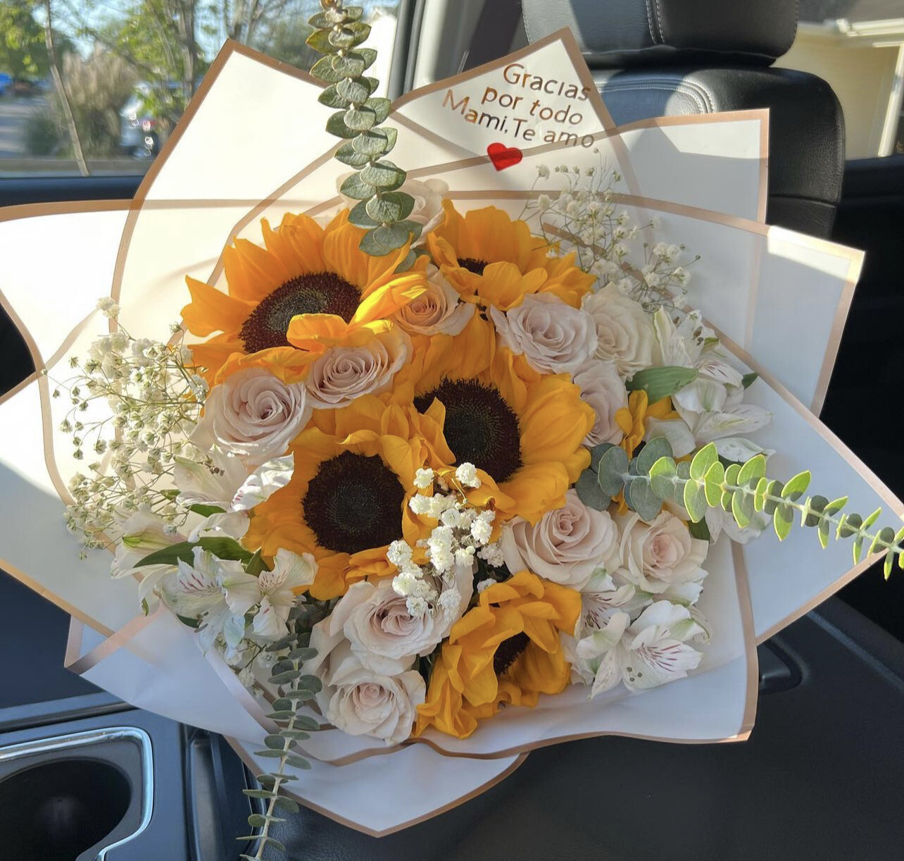 Bouquet with Flowers and Sunflowers