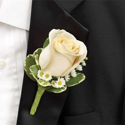 cream Boutonniere