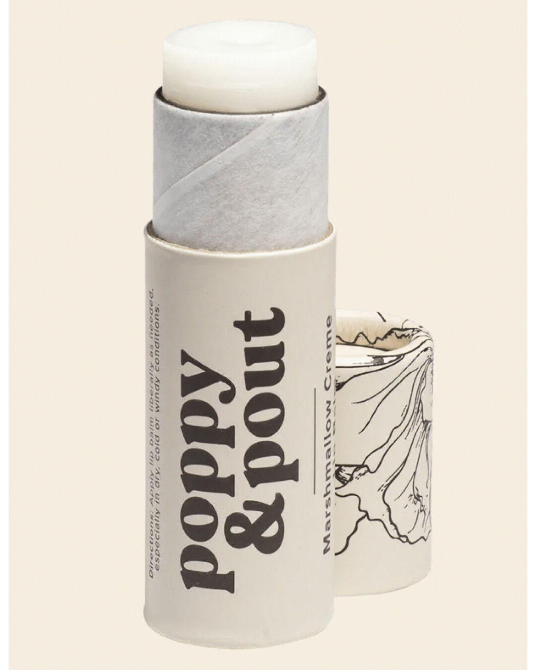 Poppy & Pout Lip Balm- Marshmallow Creme