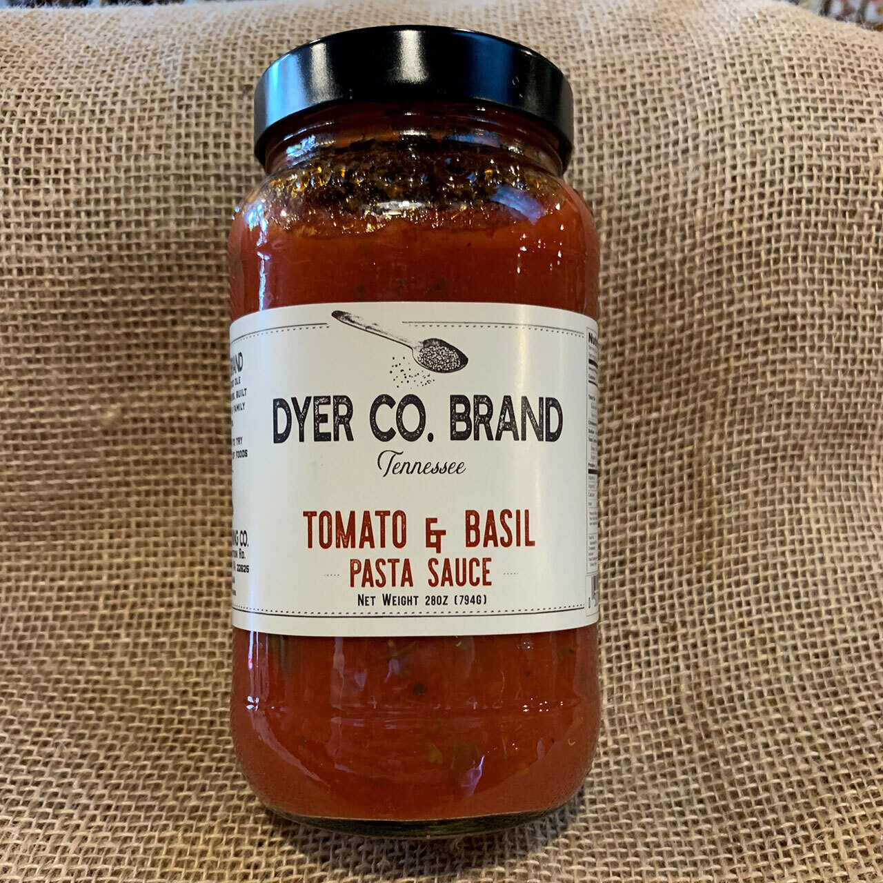 Dyer County Brand Tomato & Basil Pasta Sauce